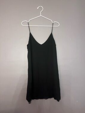 Forever 21 Black Slip Dress with Spaghetti Straps